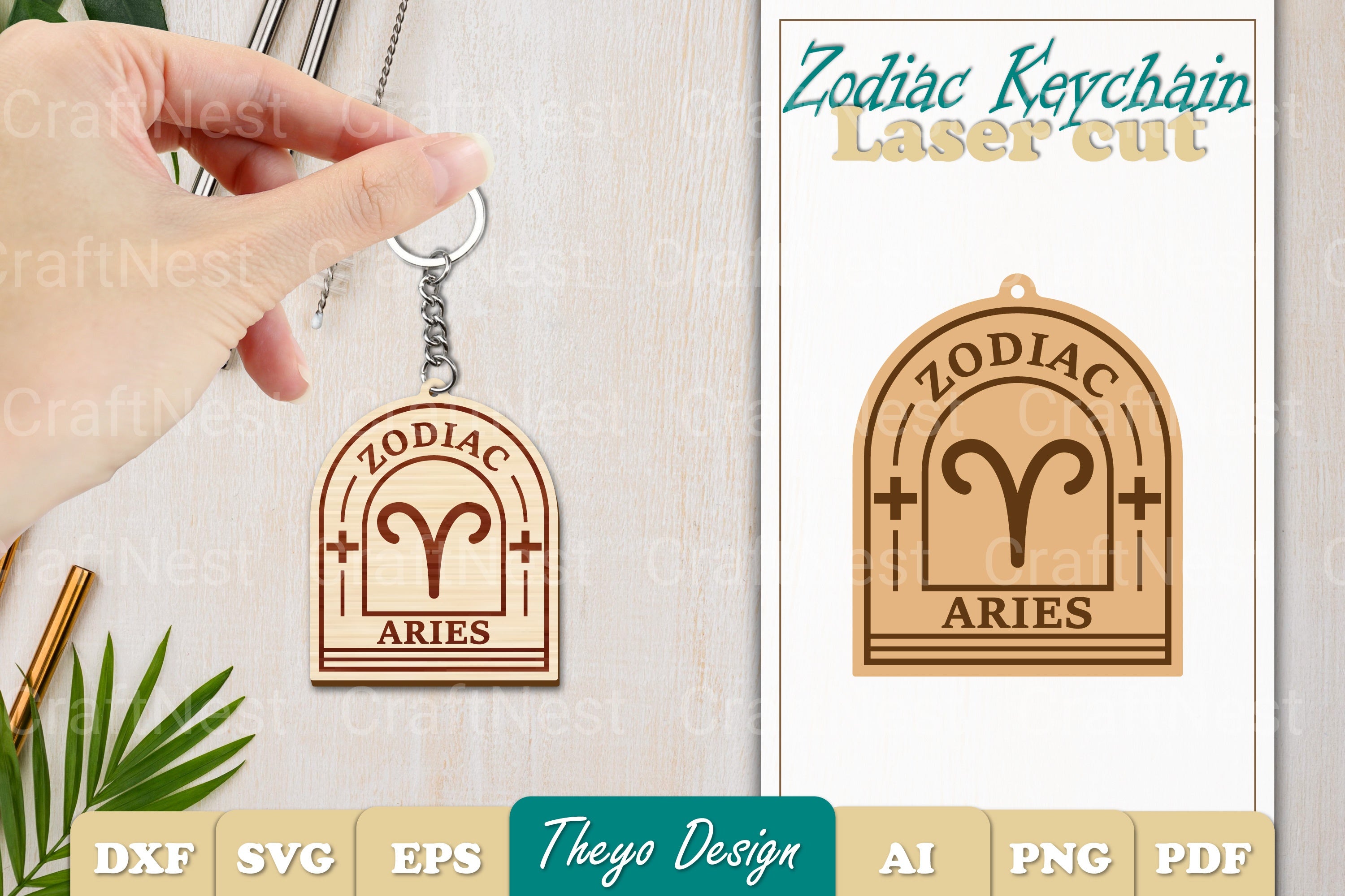Zodiac Keychain SVG Bundle
