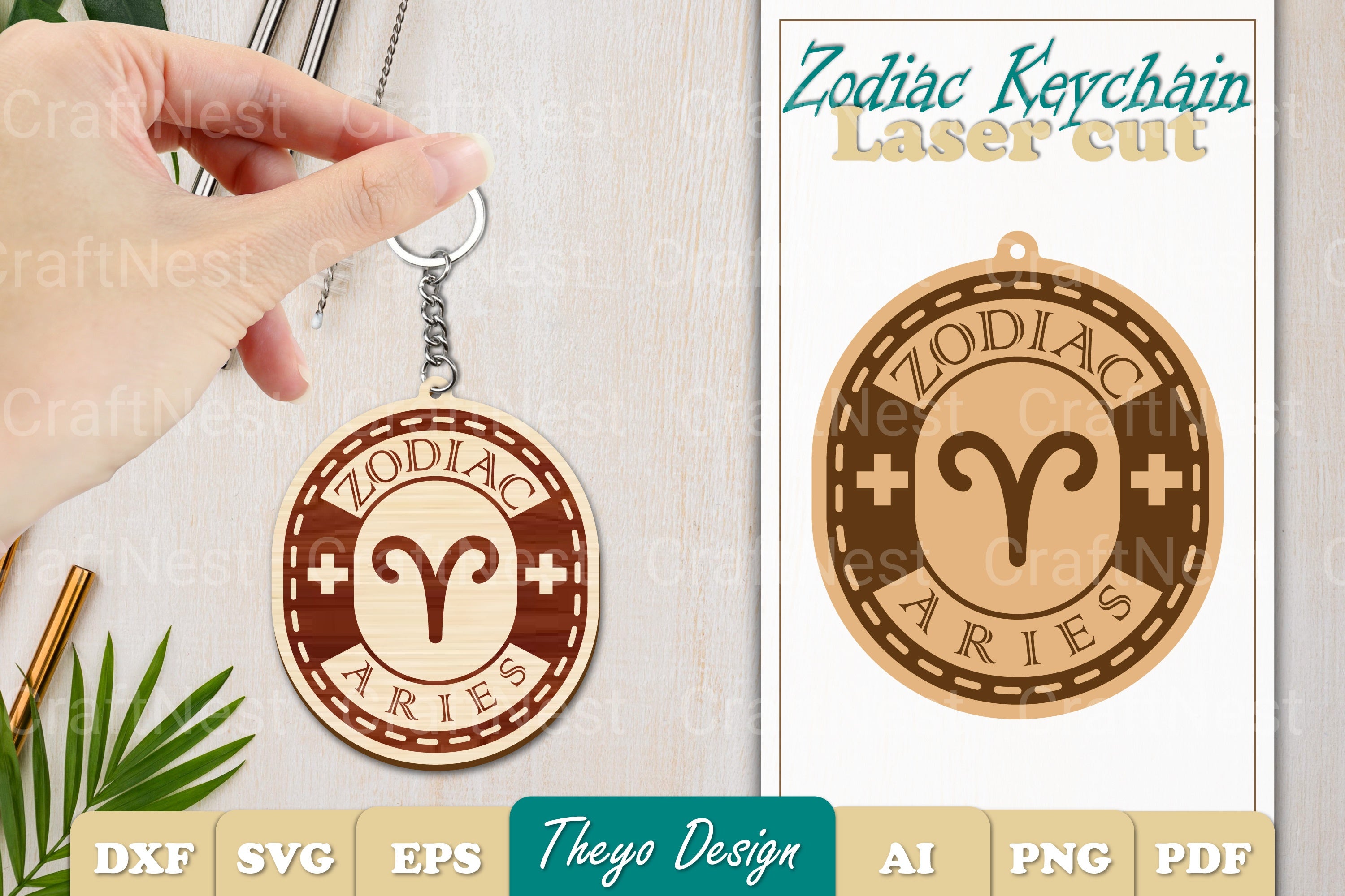 Zodiac Keychain SVG Bundle