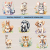 Cute Nursery Animals Clipart Bundle
