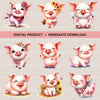 Cute Pigs Clipart Bundle