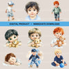 Cute Little Boys Clipart Bundle