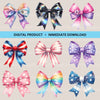 Hair Bows Decorative Clipart Bundle