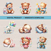Cute Bears Clipart Bundle