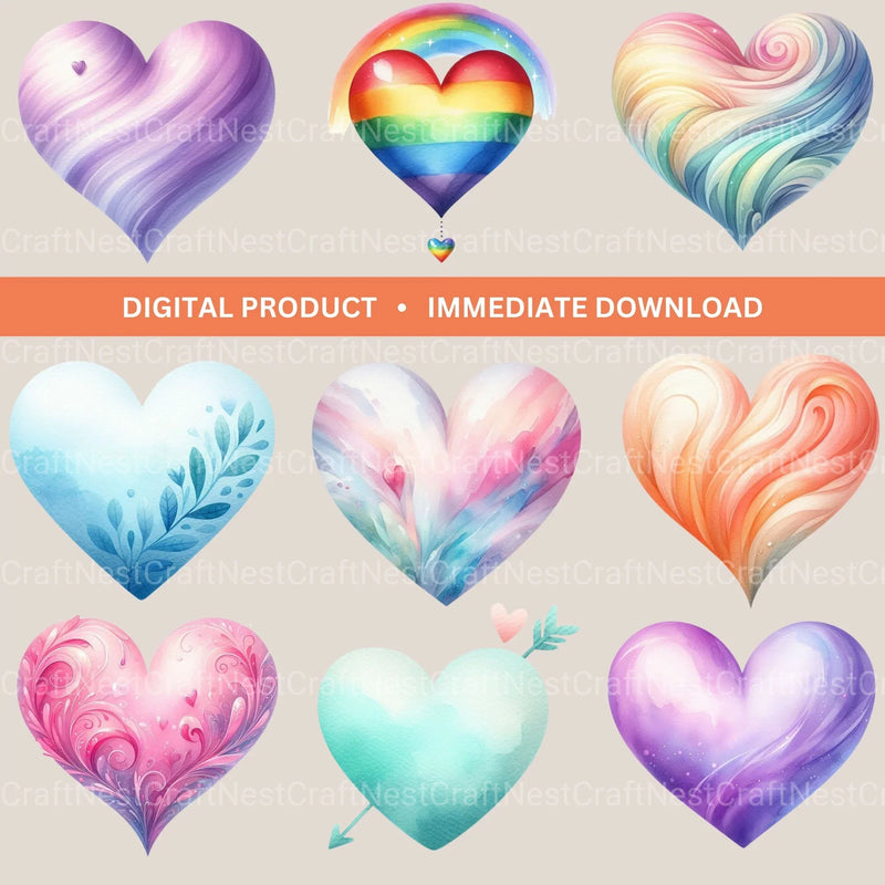 Hearts 2Clipart Bundle - CraftNest - Digital Crafting and Art