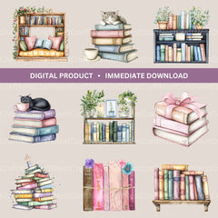 Books Clipart Bundle 3 - CraftNest - Digital Crafting and Art