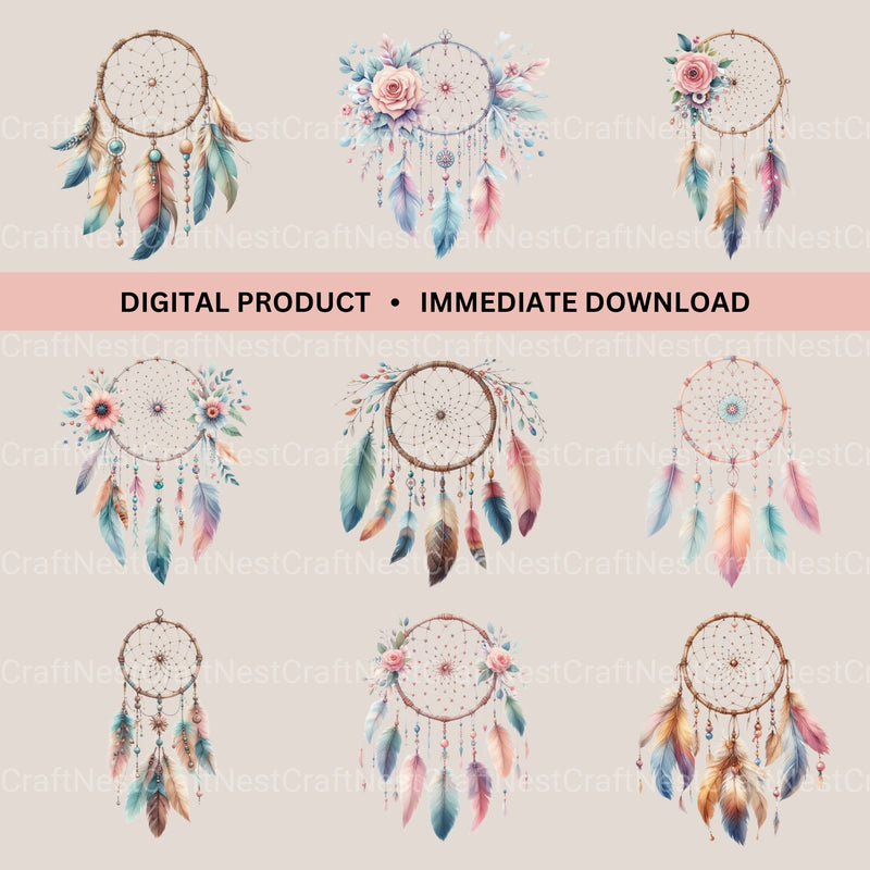 Dreamcatchers Clipart Bundle - CraftNest - Digital Crafting and Art