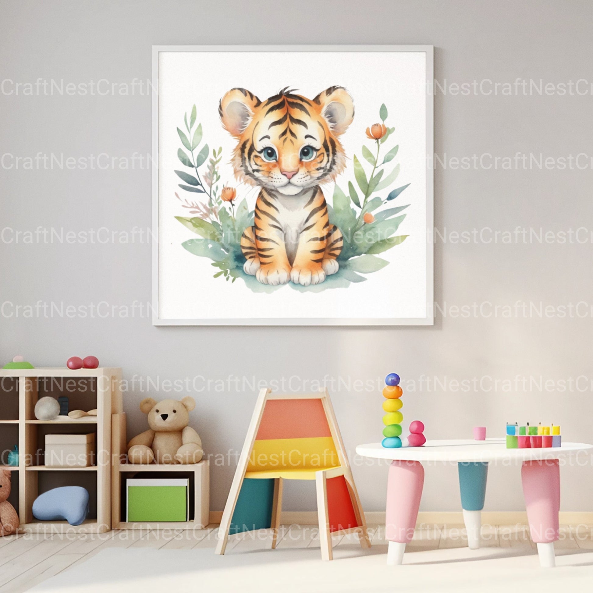 Cute Nursery Animals Clipart Bundle - CraftNest - Digital Crafting and Art