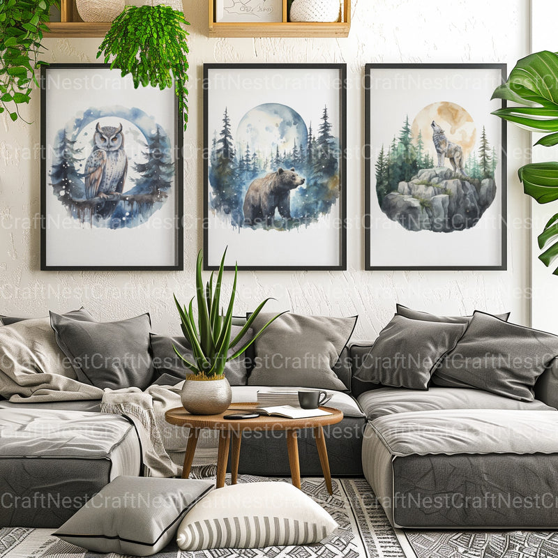 Forest Moon Nature Clipart Bundle - CraftNest - Digital Crafting and Art