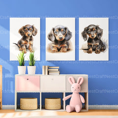 Dachshund Puppies Clipart Bundle - CraftNest - Digital Crafting and Art