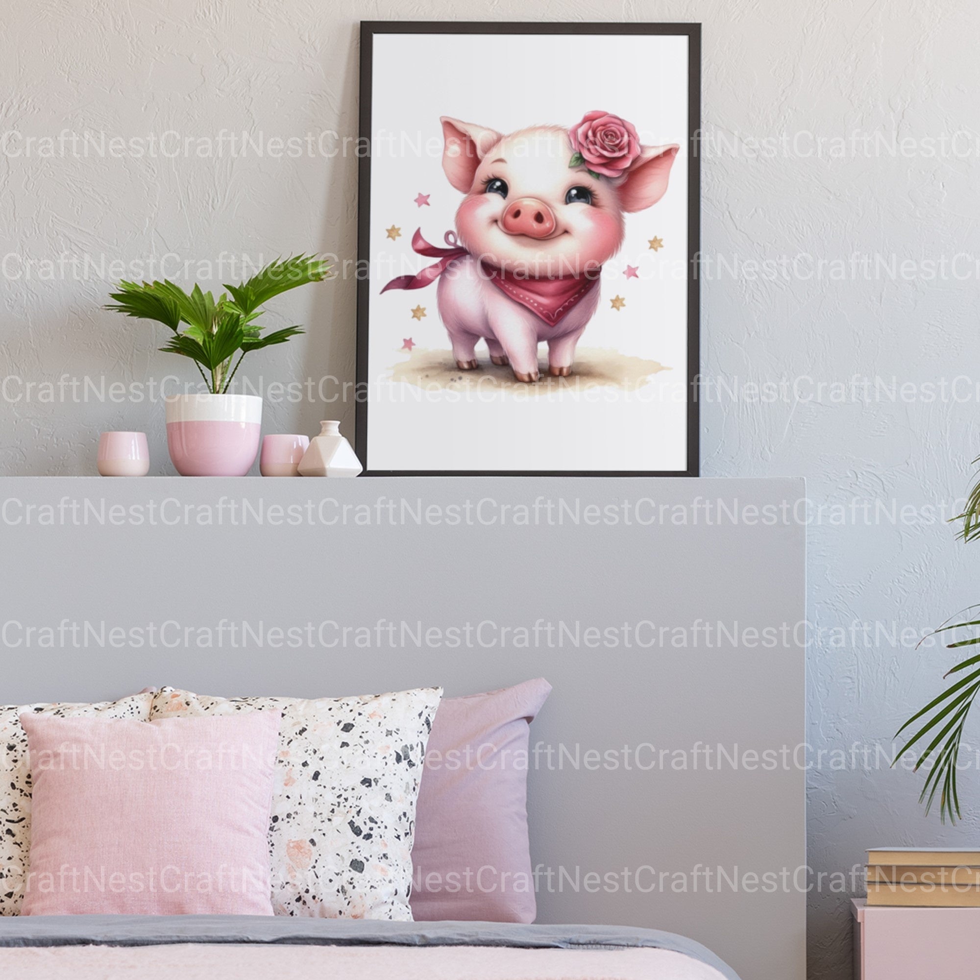 Cute Pigs Clipart Bundle - CraftNest - Digital Crafting and Art