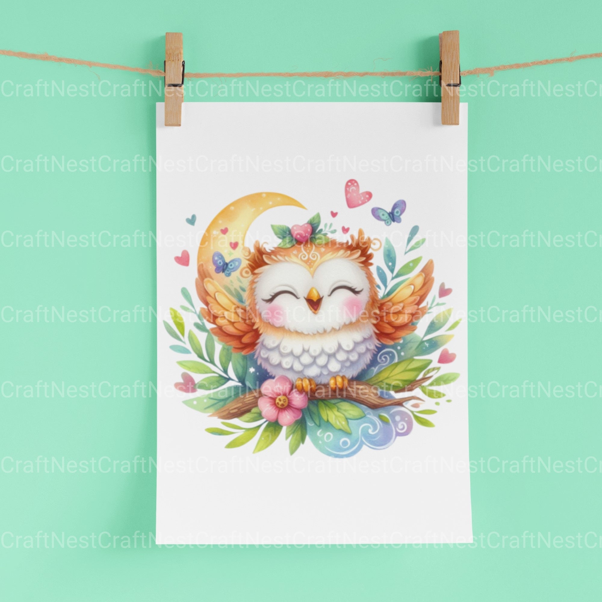 Cute Owls Clipart Bundle - CraftNest - Digital Crafting and Art