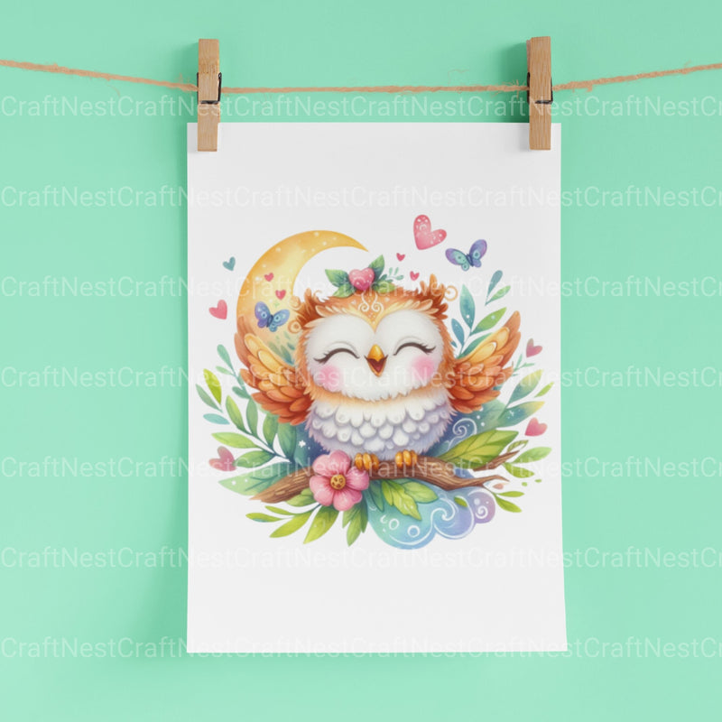 Cute Owls Clipart Bundle - CraftNest - Digital Crafting and Art