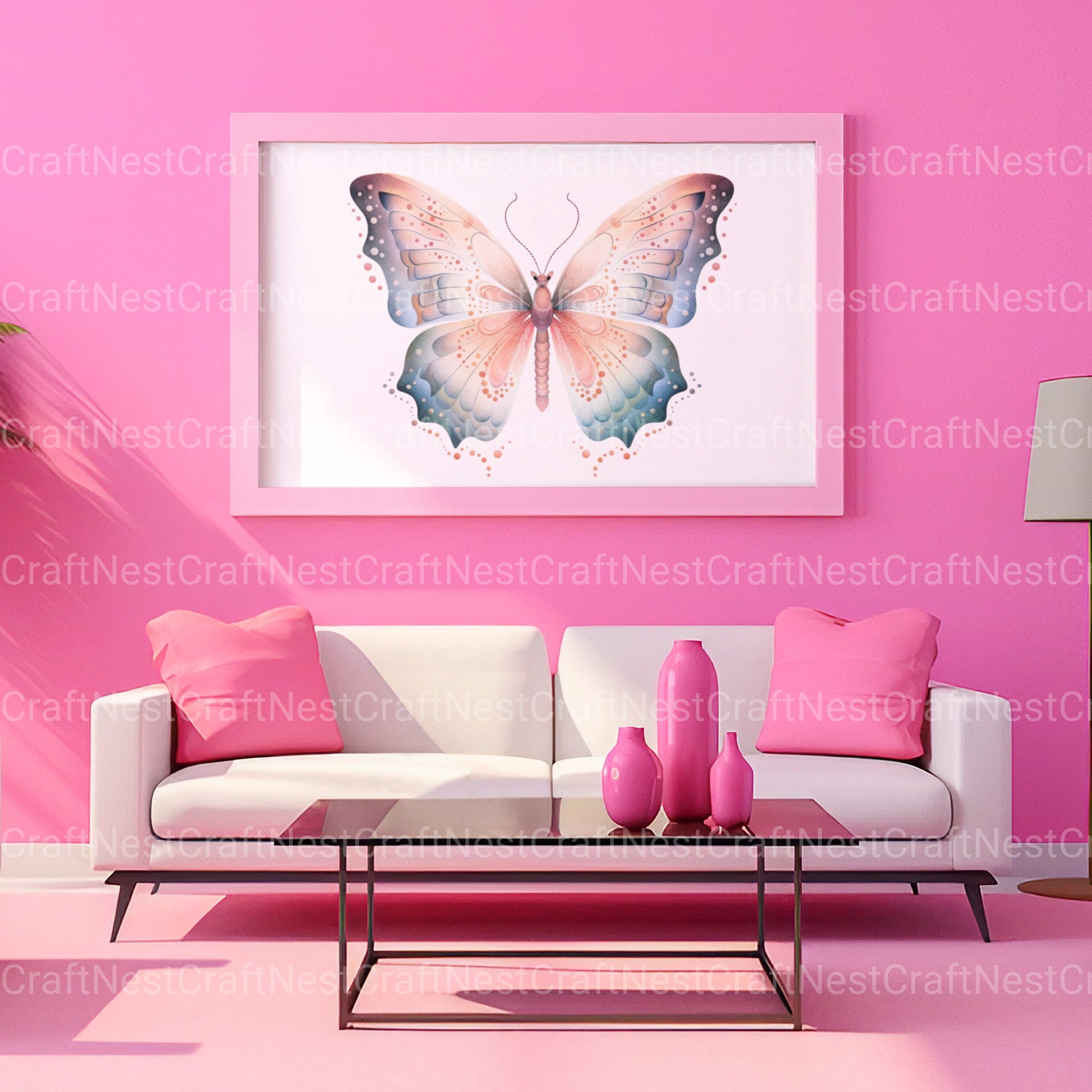 Boho Butterflies Clipart Bundle - CraftNest - Digital Crafting and Art