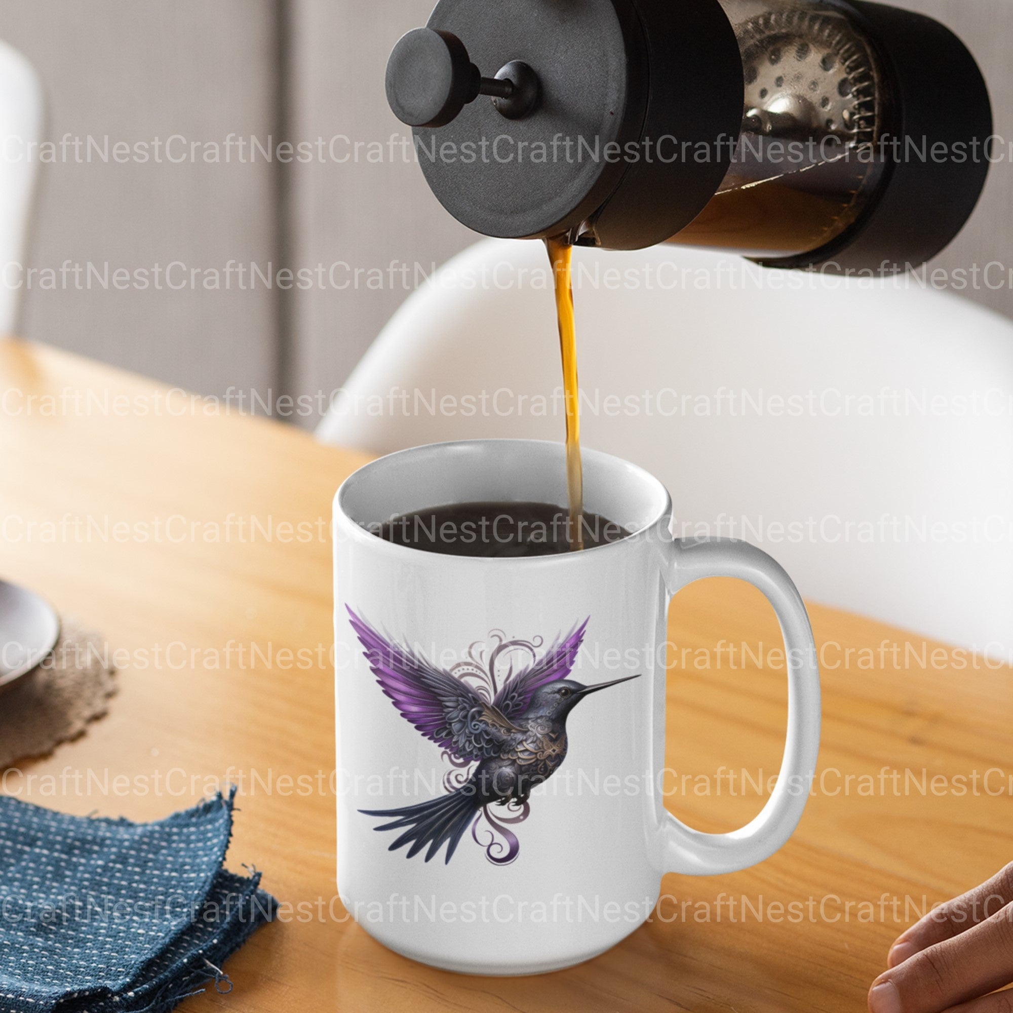 Gothic Hummingbirds Clipart Bundle - CraftNest - Digital Crafting and Art