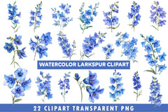 Larkspur Clipart Bundle - CraftNest - Digital Crafting and Art
