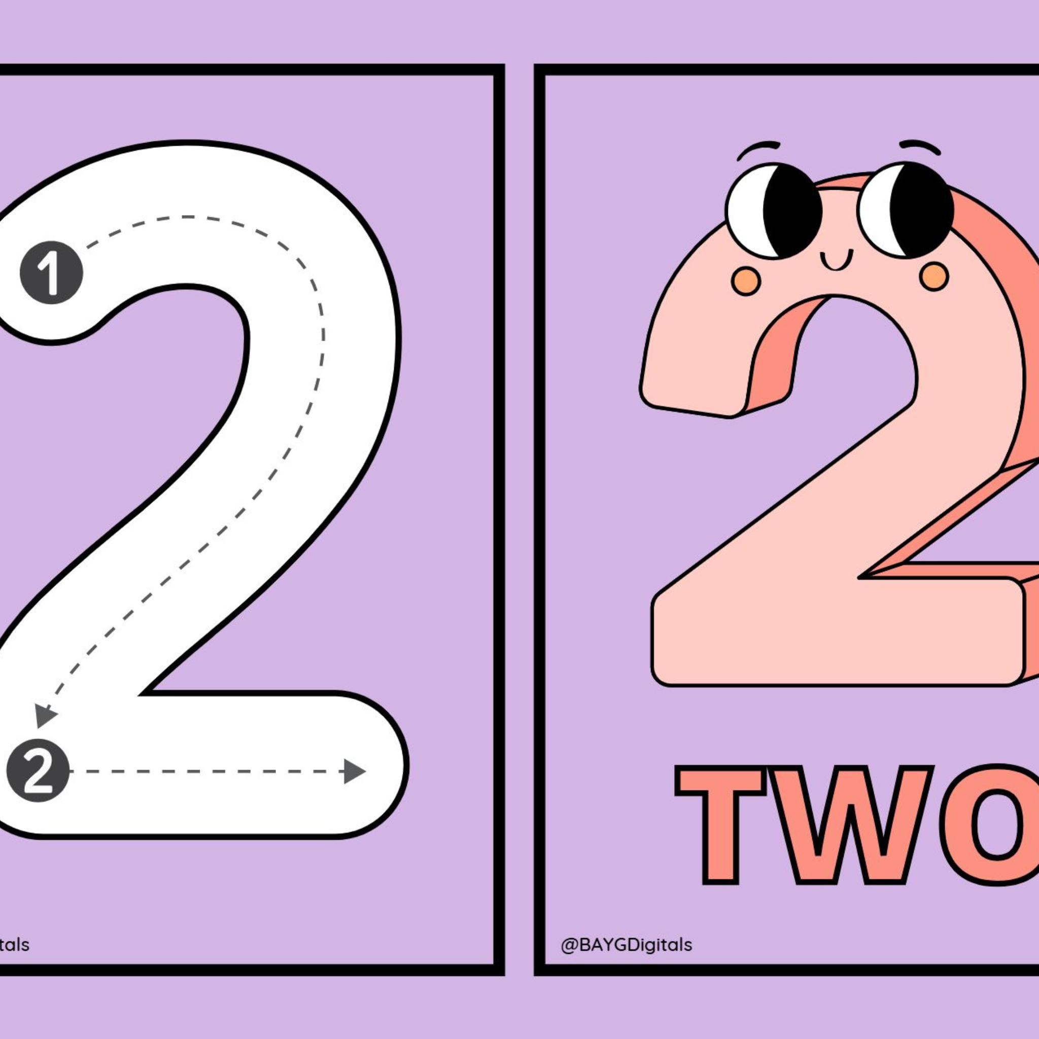 Number Tracing Flashcards 1 30