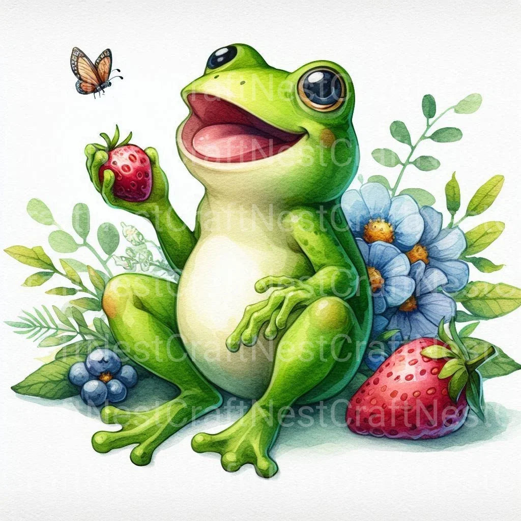 Cute Frog Clipart Bundle - CraftNest - Digital Crafting and Art