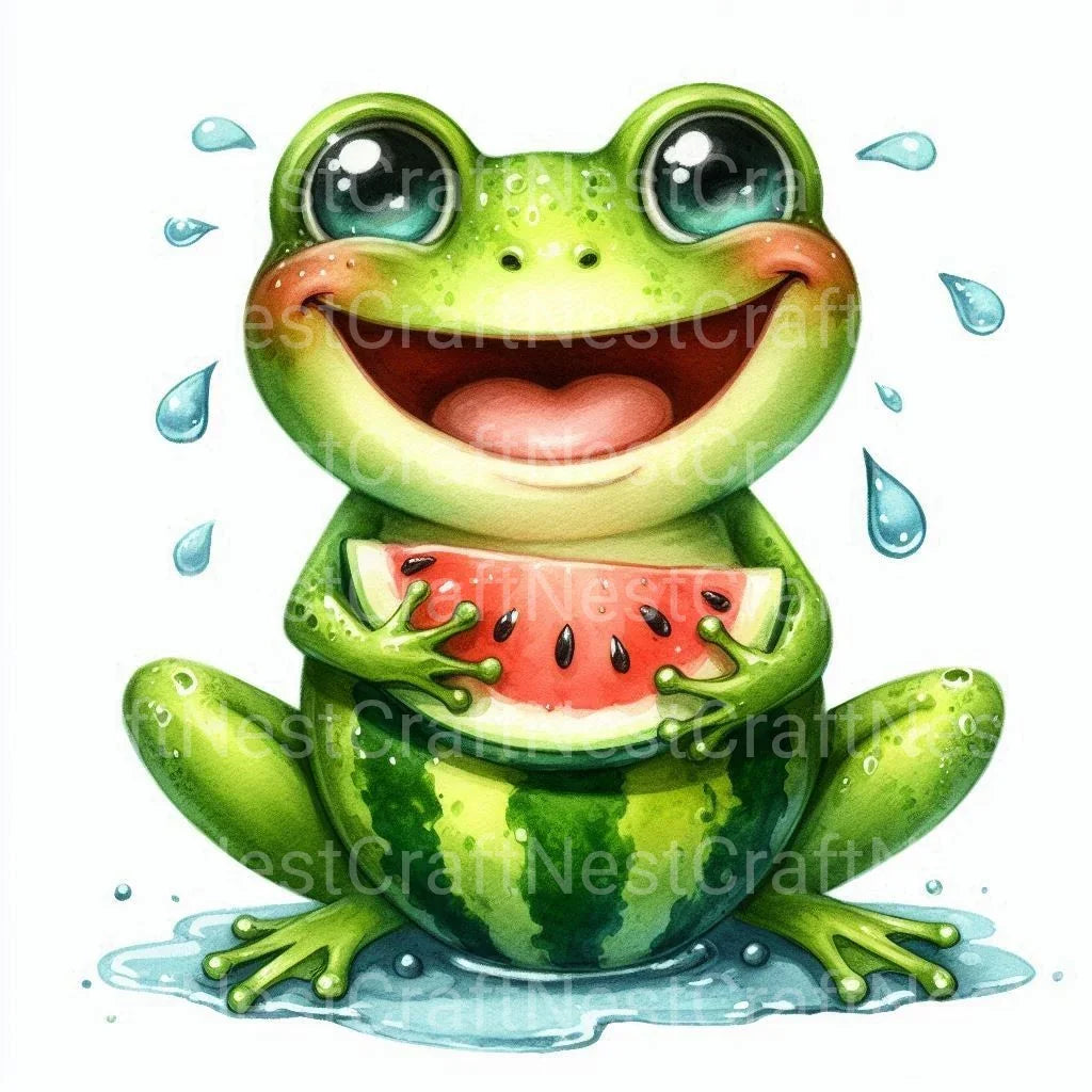 Cute Frog Clipart Bundle - CraftNest - Digital Crafting and Art