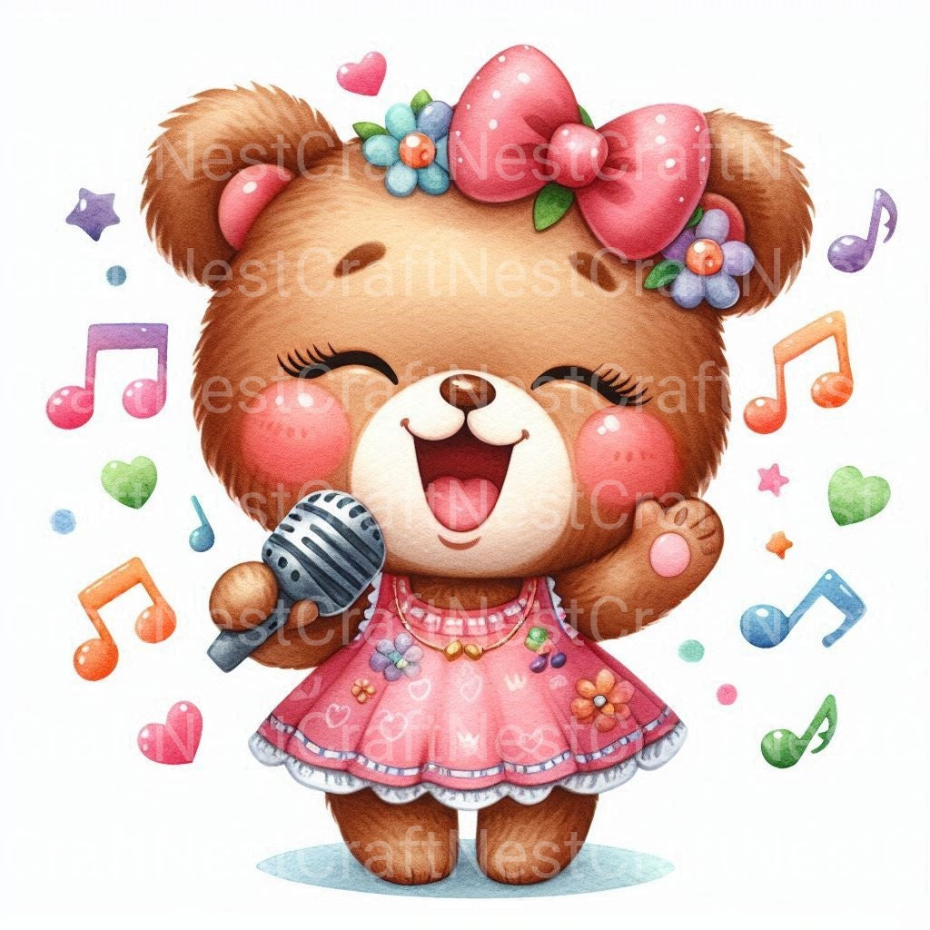 Cute Bears Clipart Bundle - CraftNest - Digital Crafting and Art