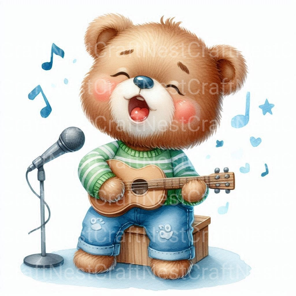 Cute Bears Clipart Bundle - CraftNest - Digital Crafting and Art