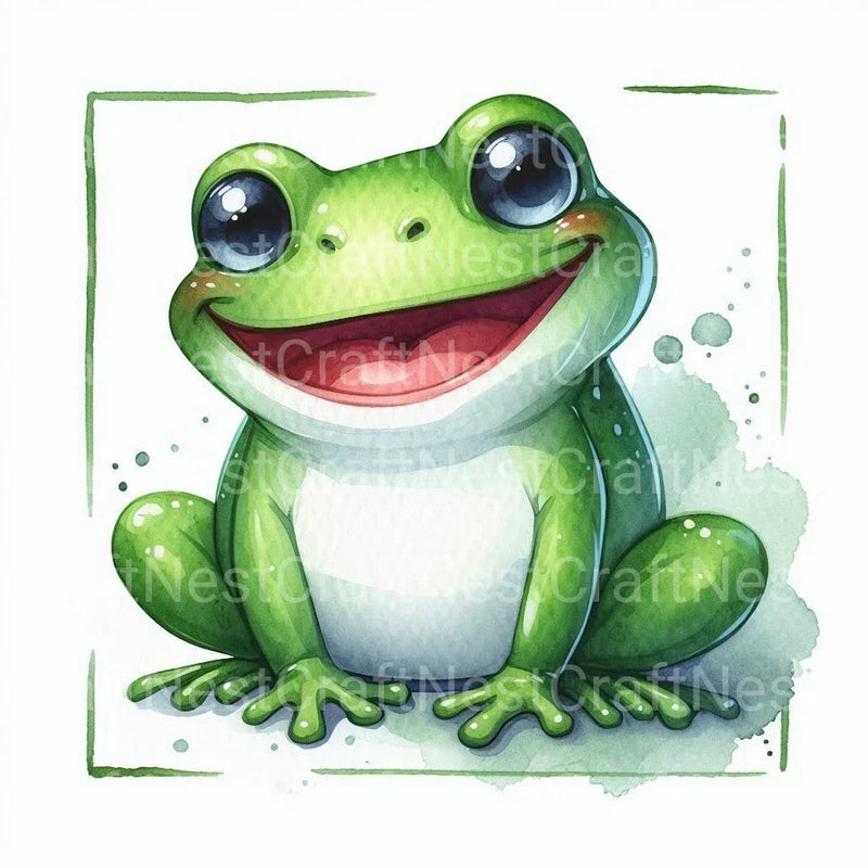 Cute Frog Clipart Bundle - CraftNest - Digital Crafting and Art