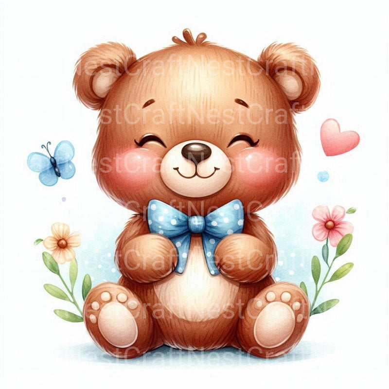 Cute Bears Clipart Bundle - CraftNest - Digital Crafting and Art