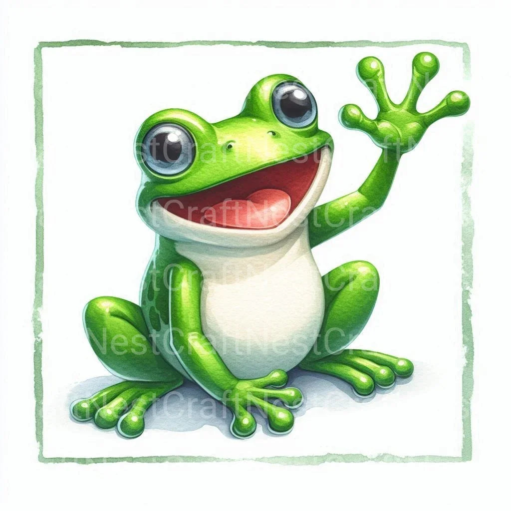 Cute Frog Clipart Bundle - CraftNest - Digital Crafting and Art