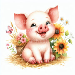 Cute Pigs Clipart Bundle - CraftNest - Digital Crafting and Art