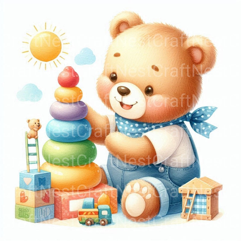 Cute Bears Clipart Bundle - CraftNest - Digital Crafting and Art