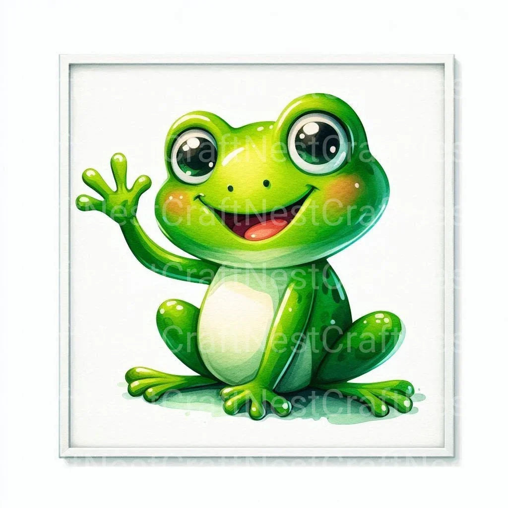 Cute Frog Clipart Bundle - CraftNest - Digital Crafting and Art