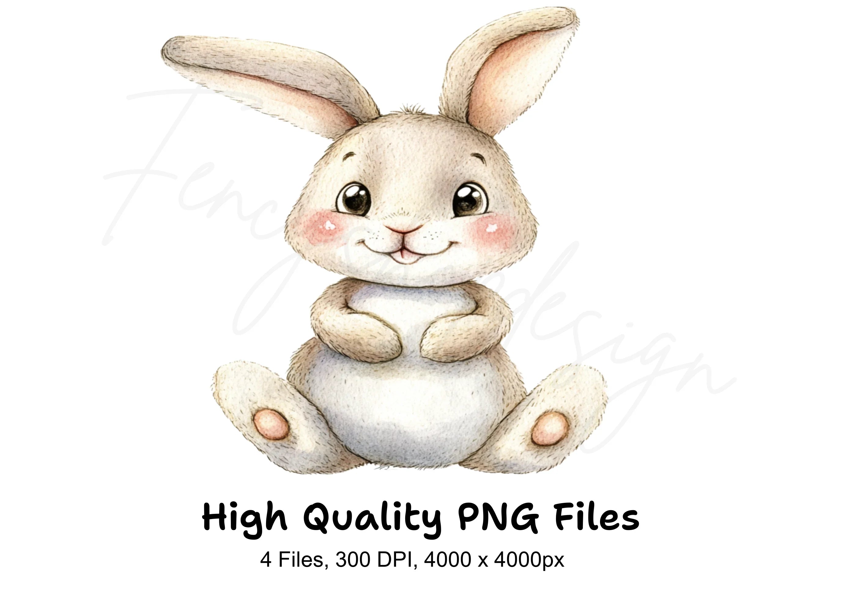 Cute Bunny Clipart Bundle