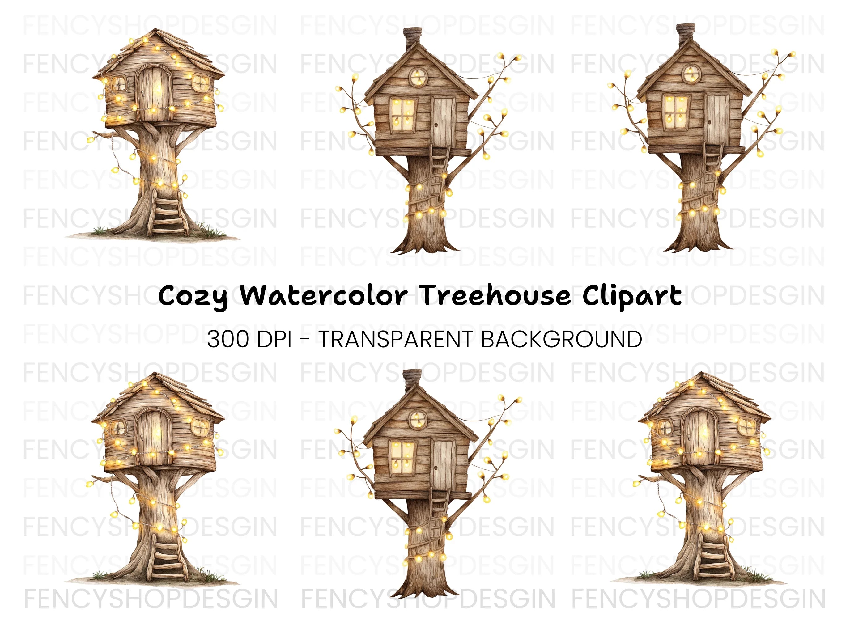 Enchanted Treehouse Clipart Bundle