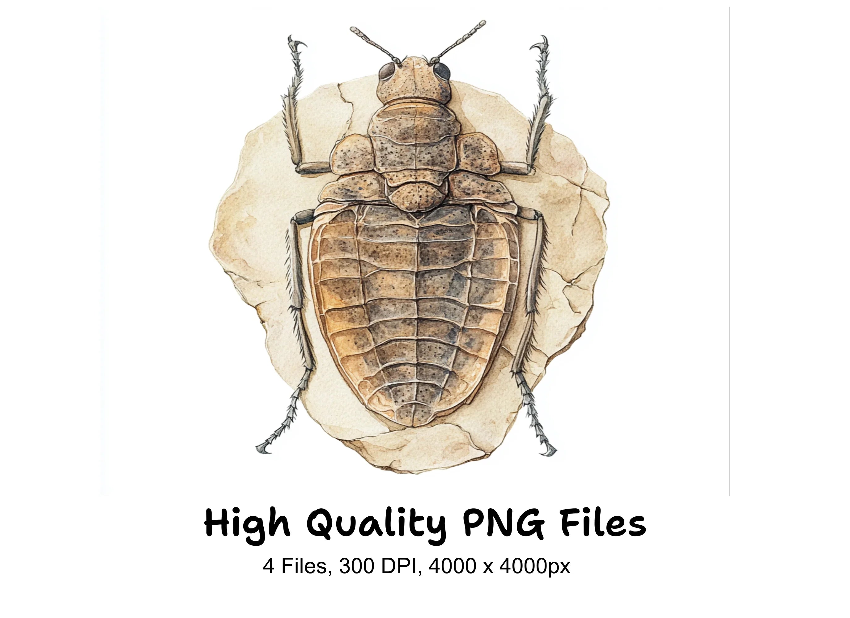 Fossilized Beetle Clipart Bundle