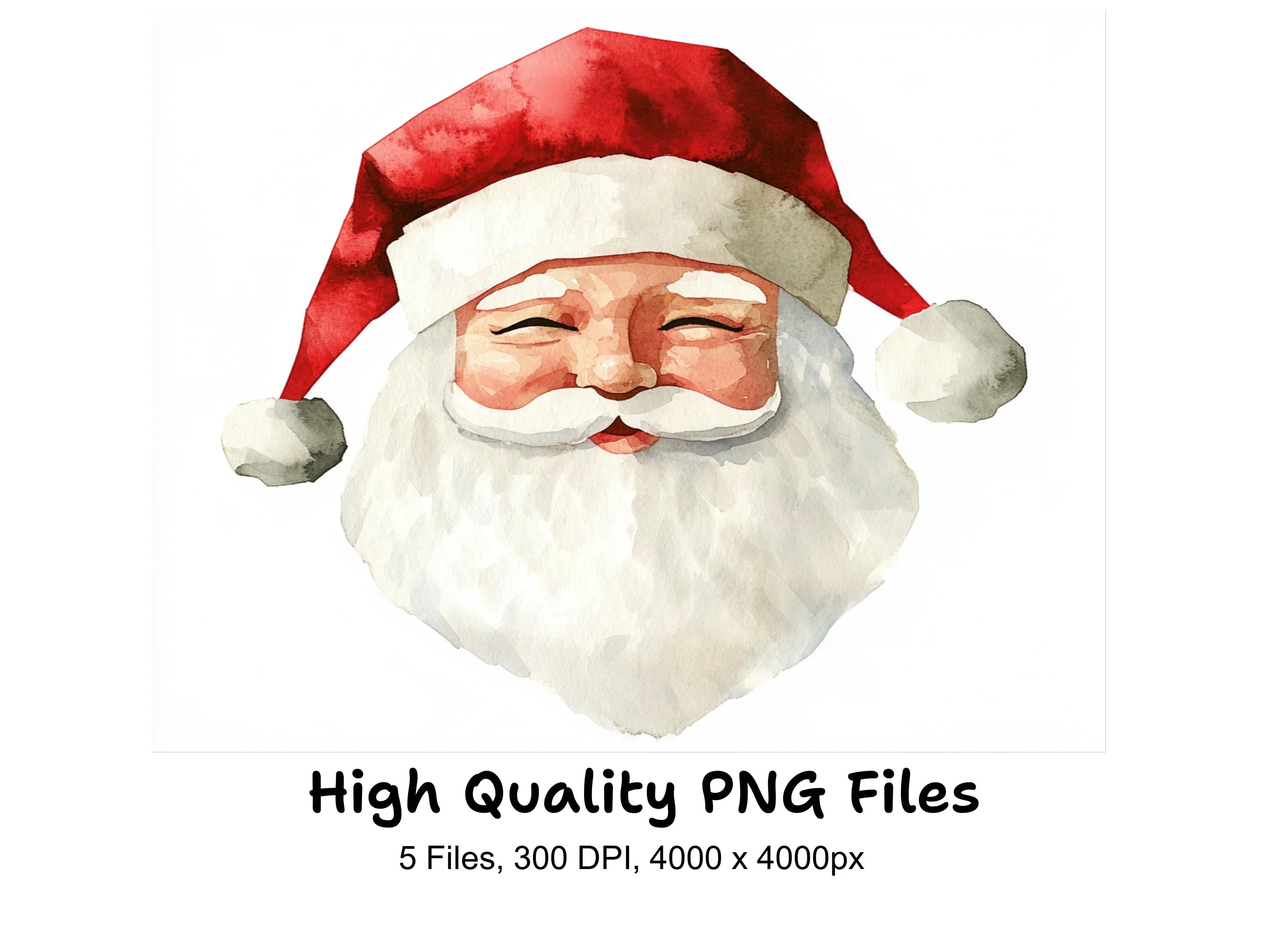 Santa Claus Faces Clipart Bundle