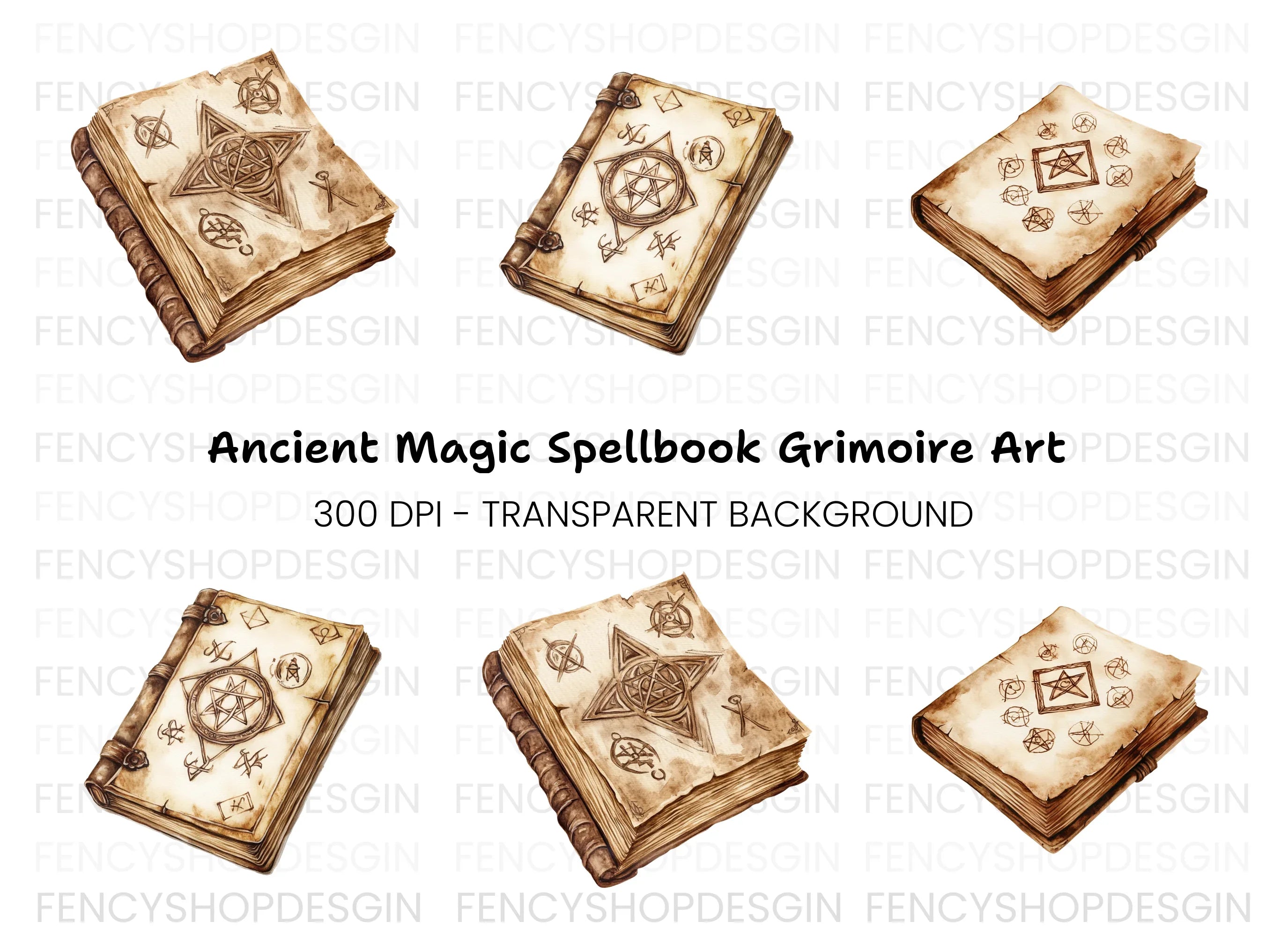 Mystical Grimoire Clipart Bundle
