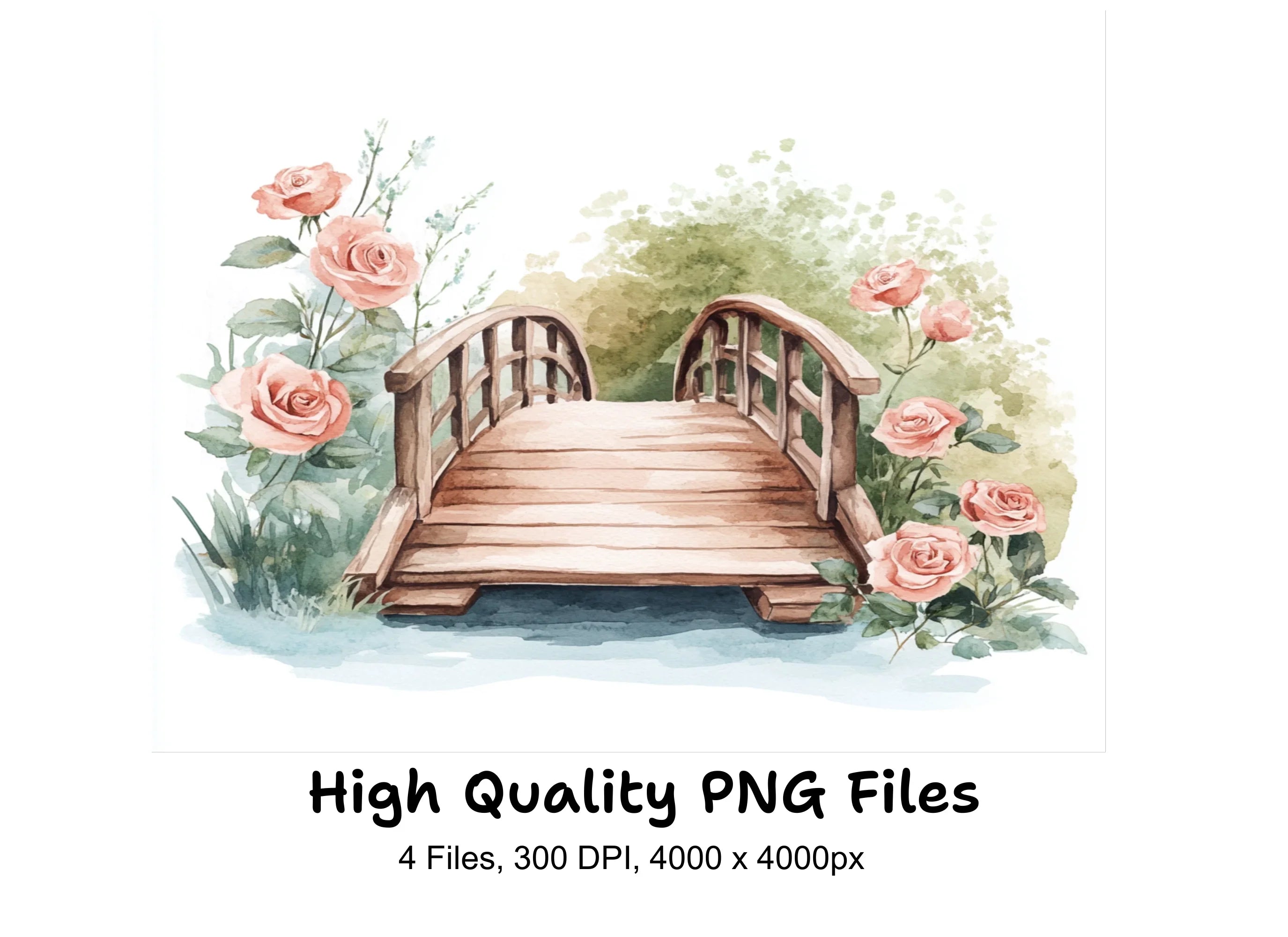 Floral Bridge Clipart Bundle