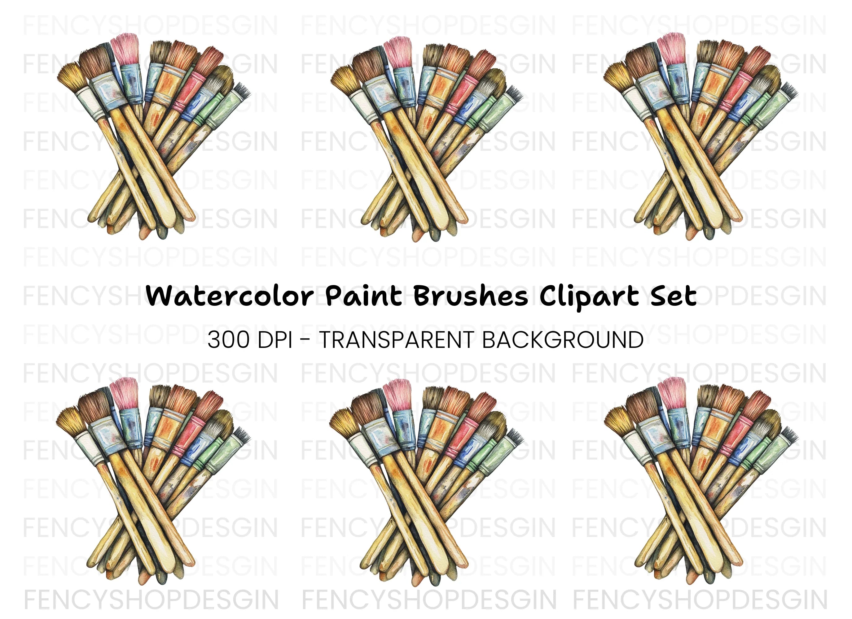 Brushes Clipart Bundle