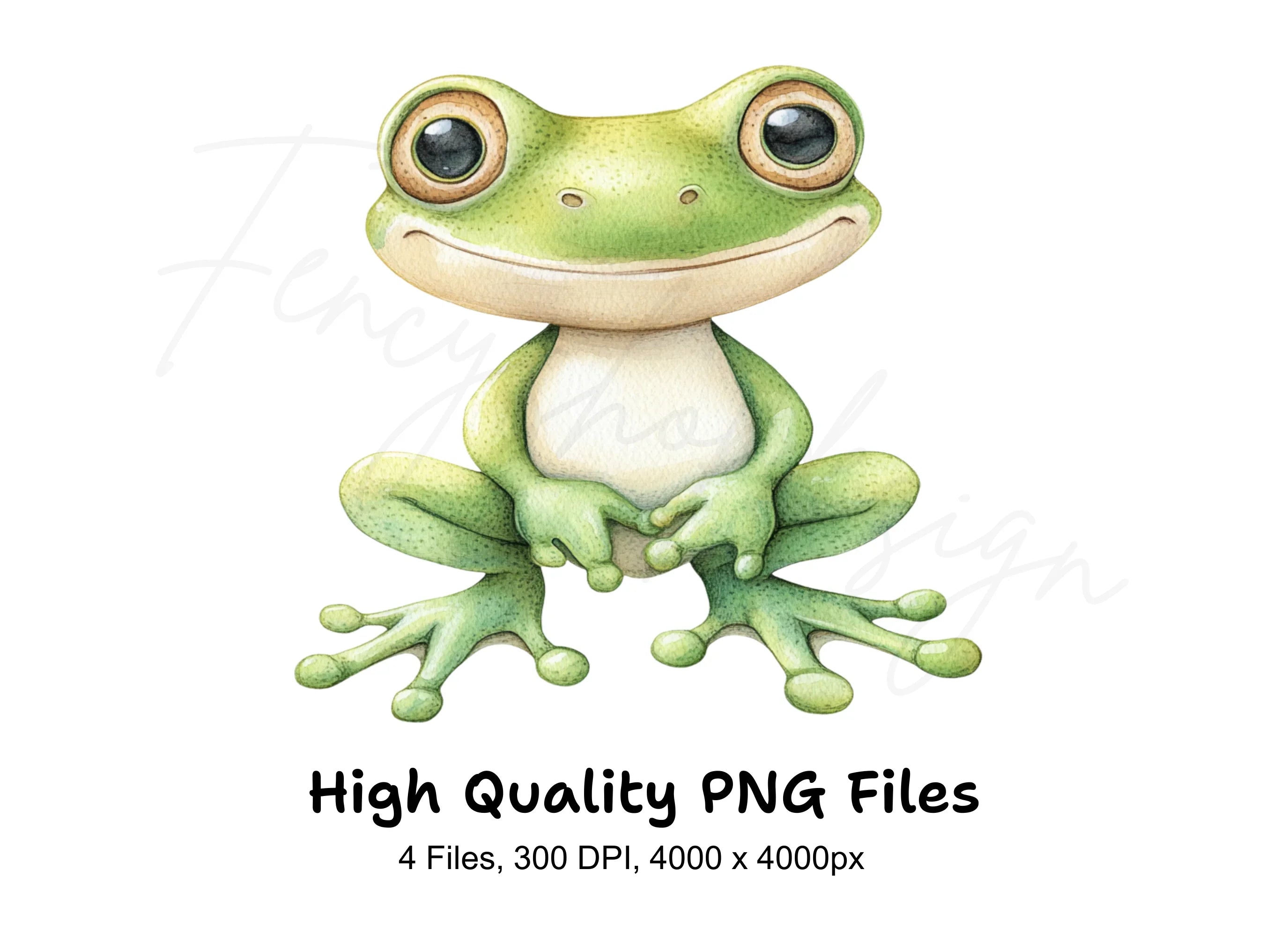 Charming Green Frog Clipart Bundle