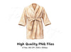 Cozy Beige Bathrobe Clipart Bundle