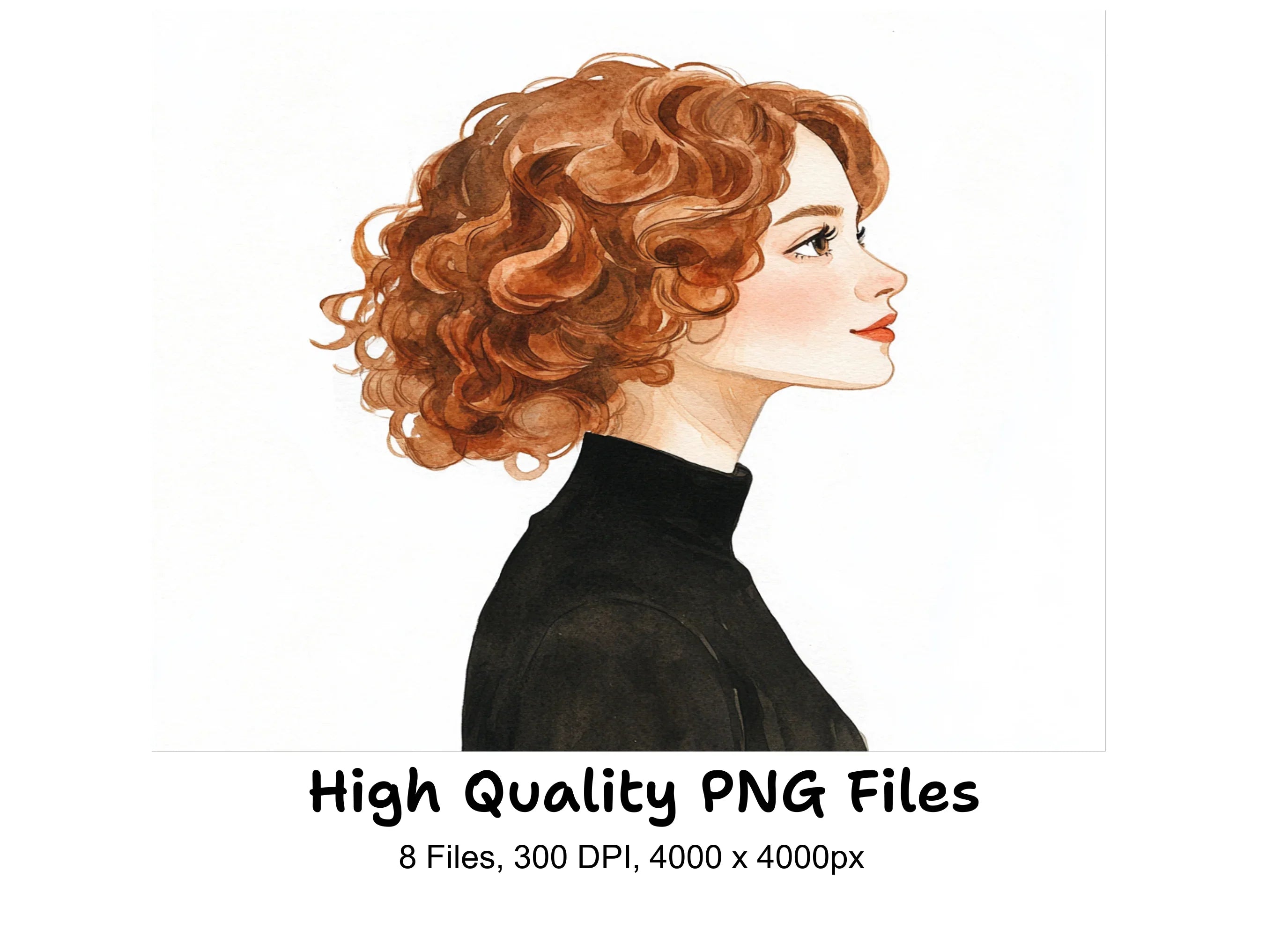 Beautiful Women Portraits Clipart Bundle