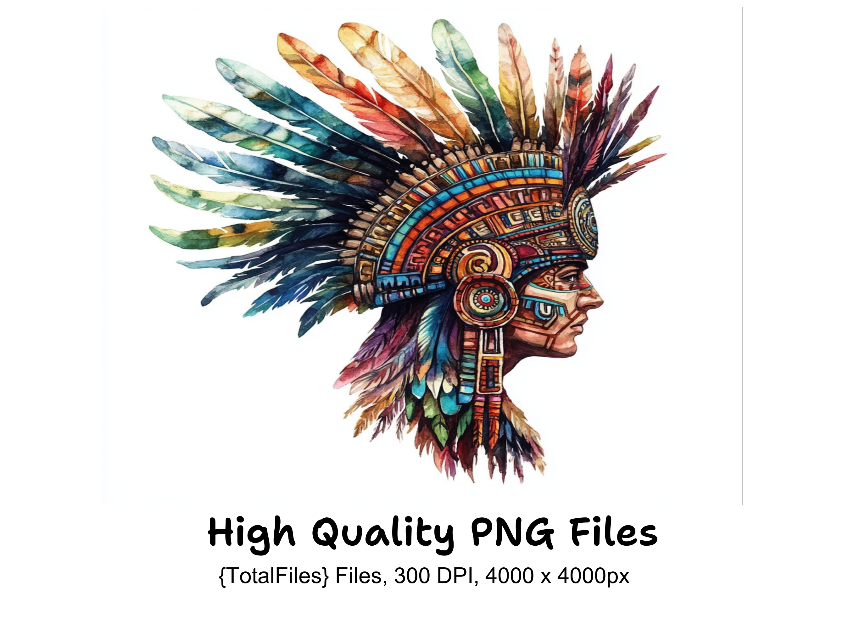 Aztec Warrior Clipart Bundle