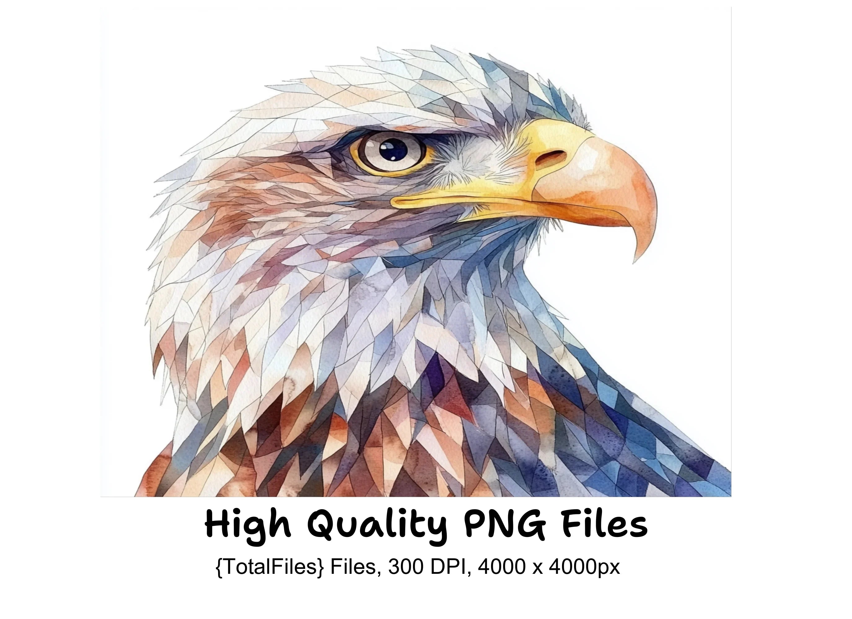 Majestic Eagle Head Clipart Bundle