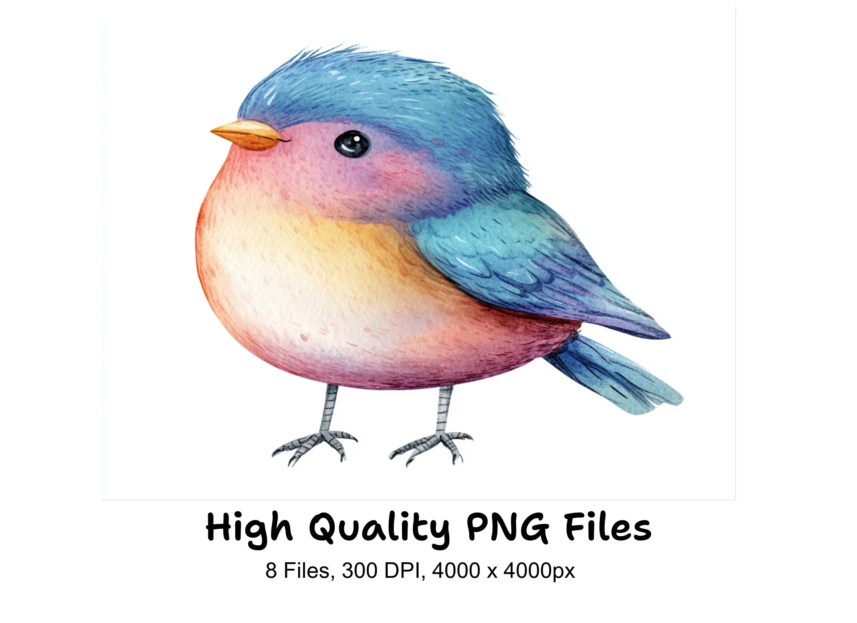 Cute Baby Birds Clipart Bundle