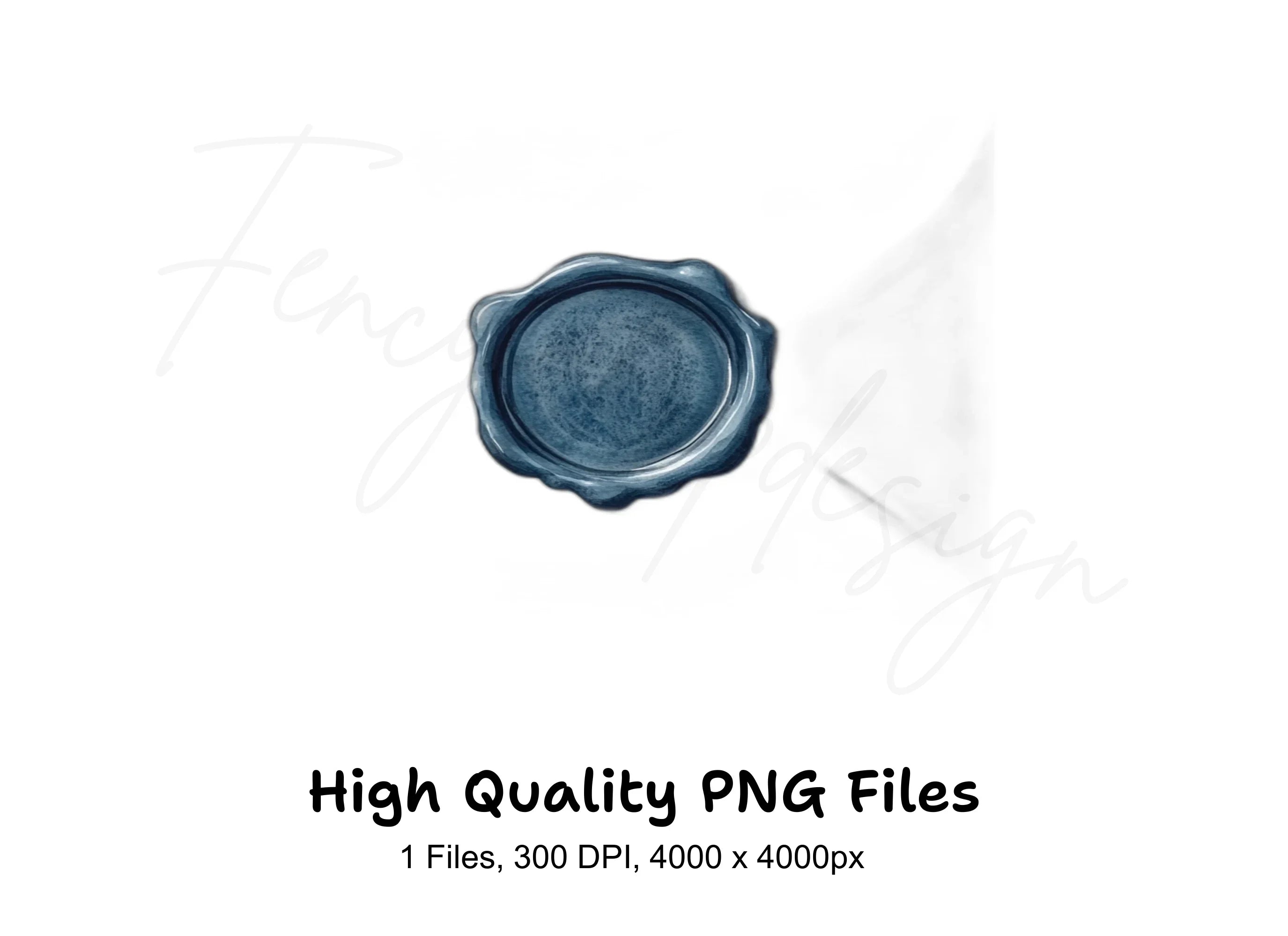 Elegant Blue Wax Seal Clipart Bundle