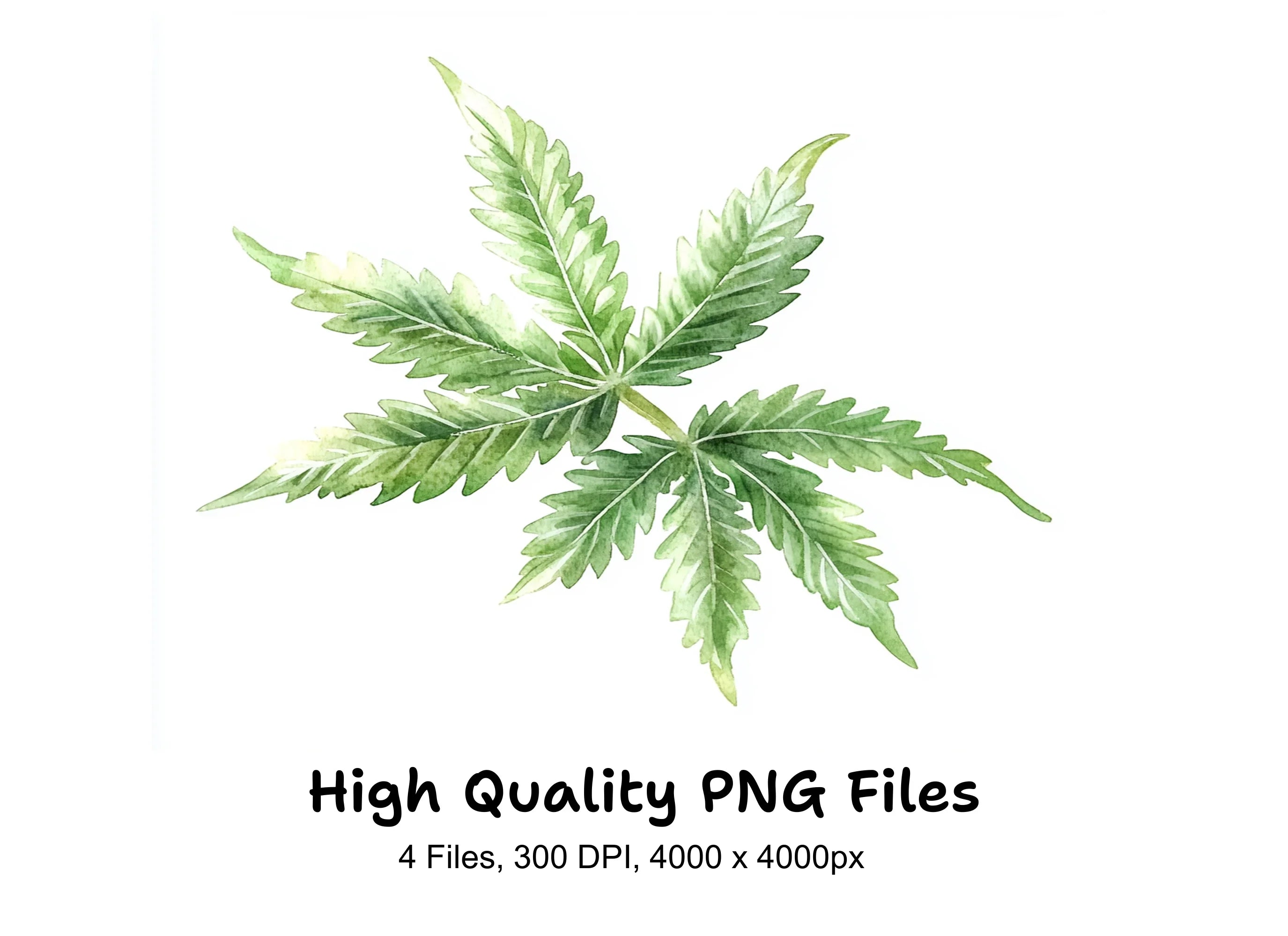 Vibrant Cannabis Leaf Clipart Bundle