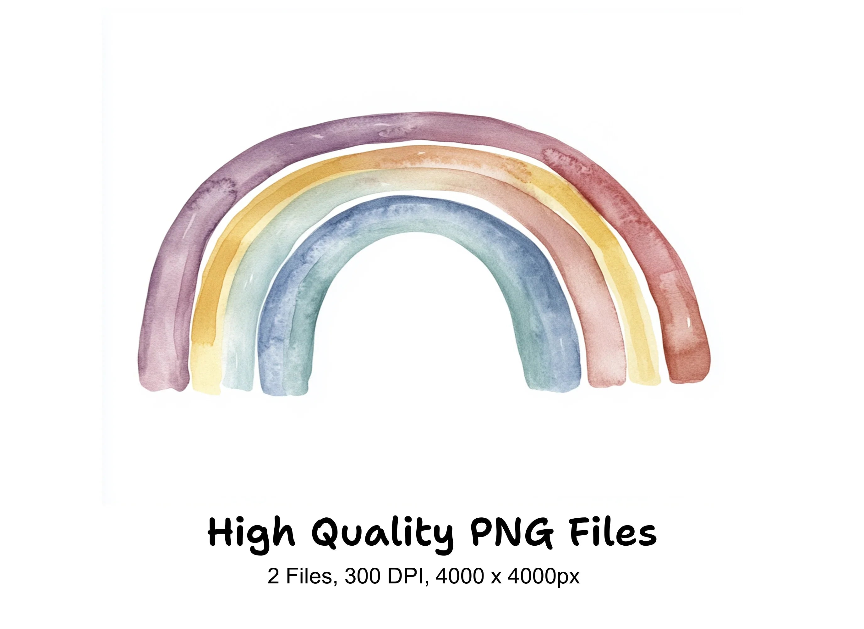 Boho Rainbow Clipart Bundle