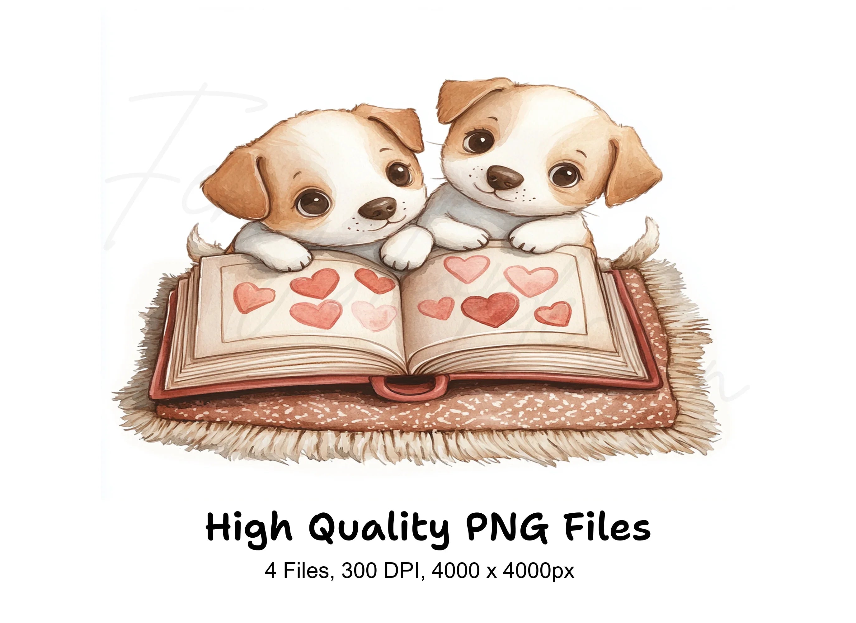 Adorable Puppy Love Clipart Bundle