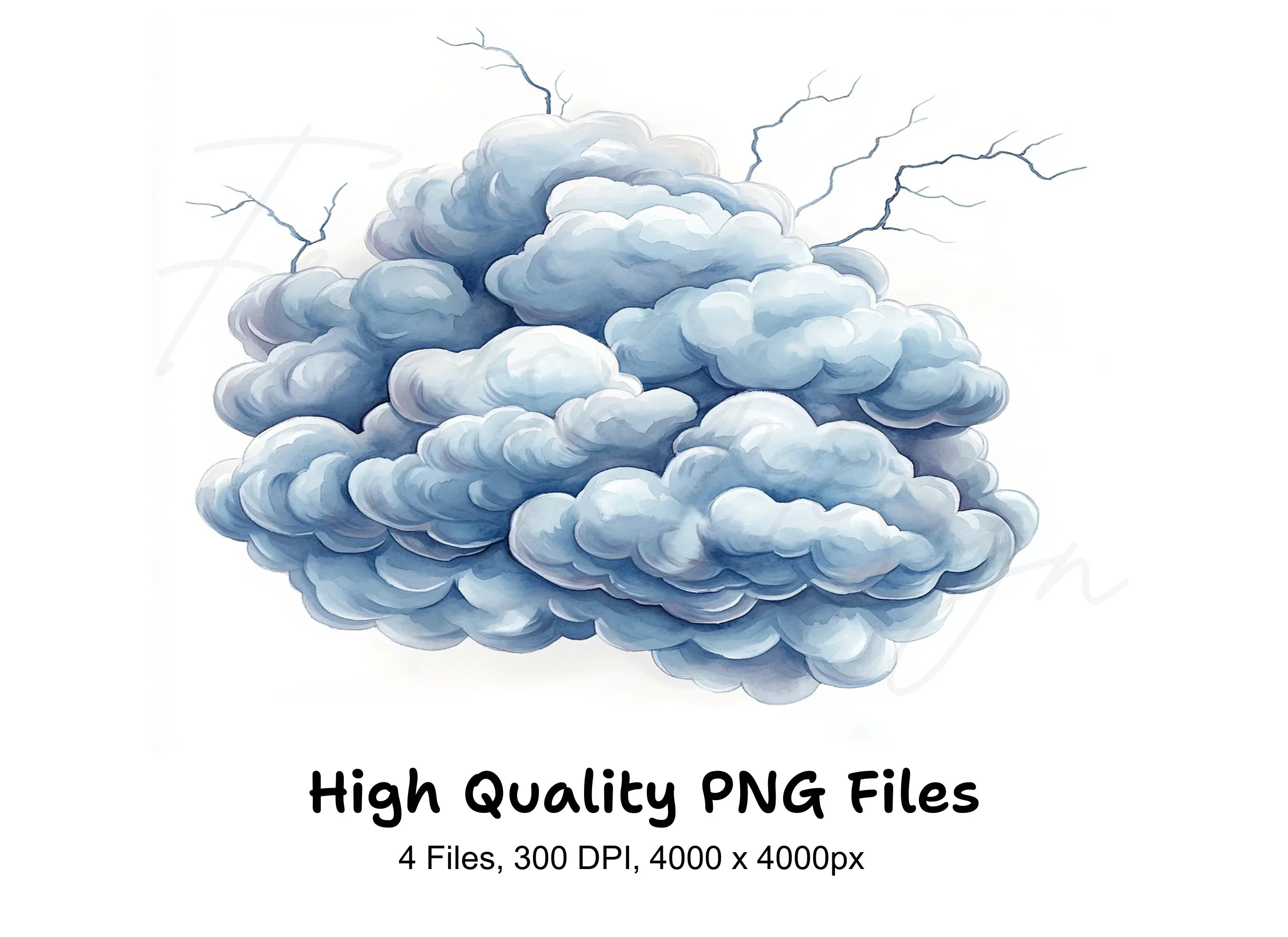 Storm Clouds Clipart Bundle