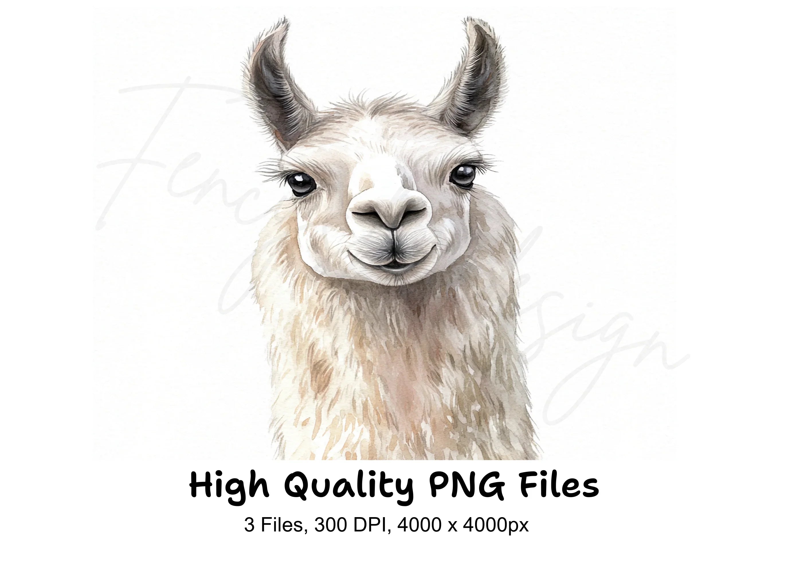 Llama Head Clipart Bundle