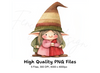 Adorable Gnome Family Clipart Bundle